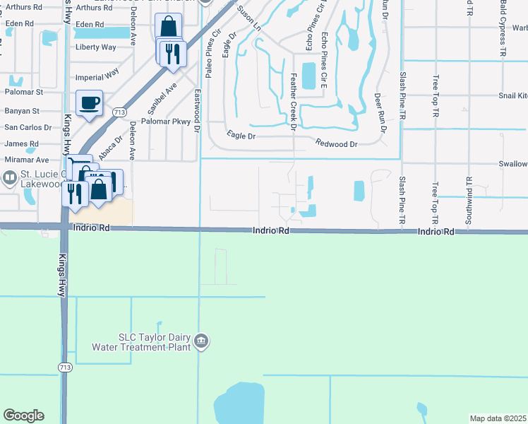 map of restaurants, bars, coffee shops, grocery stores, and more near 4870 Conley Place in Fort Pierce