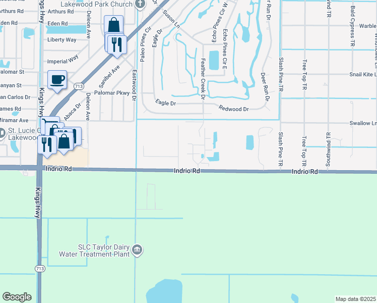 map of restaurants, bars, coffee shops, grocery stores, and more near 4870 Conley Place in Fort Pierce