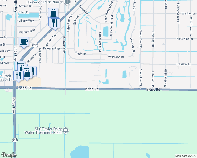 map of restaurants, bars, coffee shops, grocery stores, and more near 6028 Indrio Road in Fort Pierce