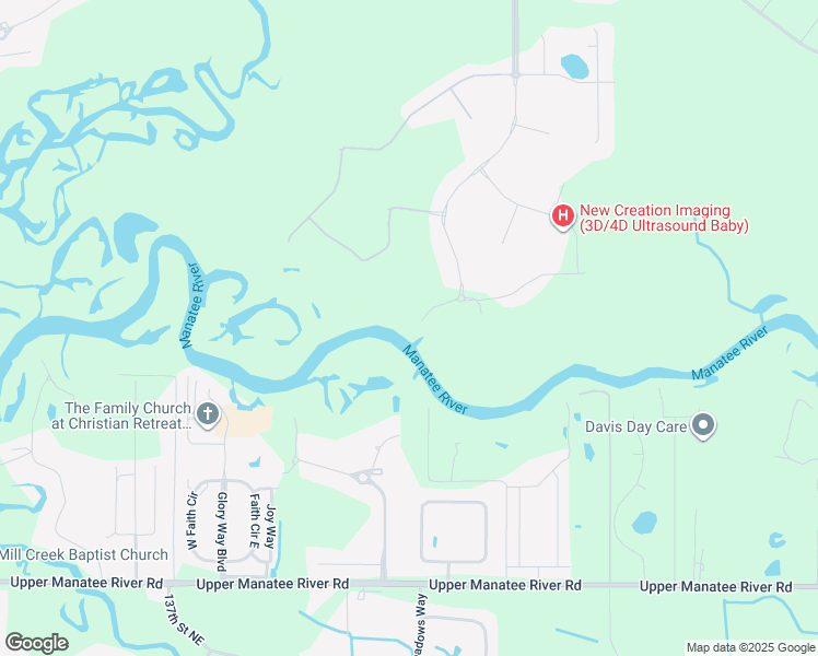 map of restaurants, bars, coffee shops, grocery stores, and more near 1403 Twin Rivers Trail in Parrish