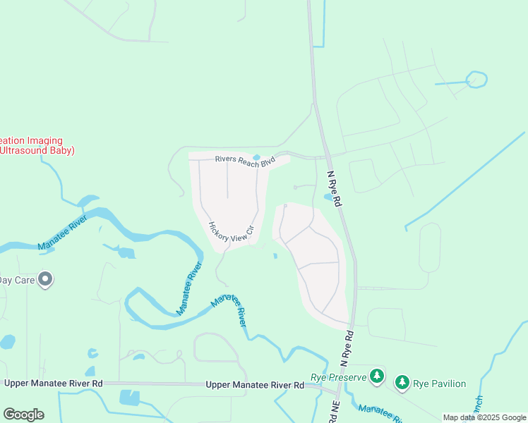 map of restaurants, bars, coffee shops, grocery stores, and more near 1568 Hickory View Circle in Parrish