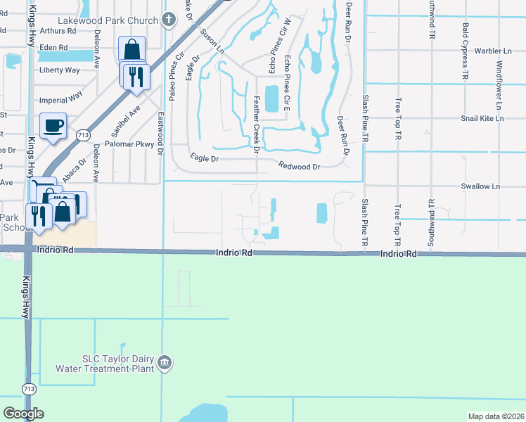 map of restaurants, bars, coffee shops, grocery stores, and more near 6022 Indrio Road in Fort Pierce