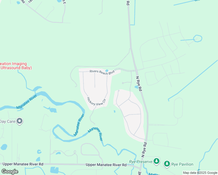 map of restaurants, bars, coffee shops, grocery stores, and more near 1568 Hickory View Circle in Parrish