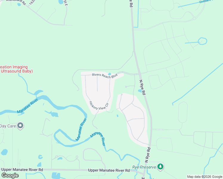map of restaurants, bars, coffee shops, grocery stores, and more near 1568 Hickory View Circle in Parrish