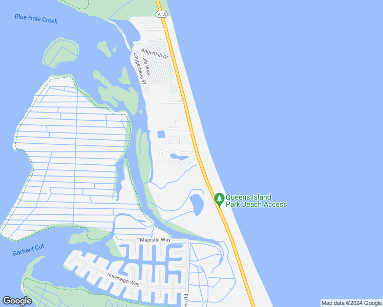 map of restaurants, bars, coffee shops, grocery stores, and more near 5047 North Highway A1A in Fort Pierce