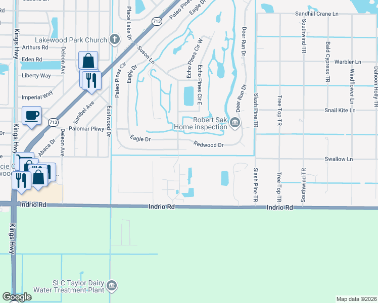 map of restaurants, bars, coffee shops, grocery stores, and more near 4501 Paleo Pines Circle in Fort Pierce