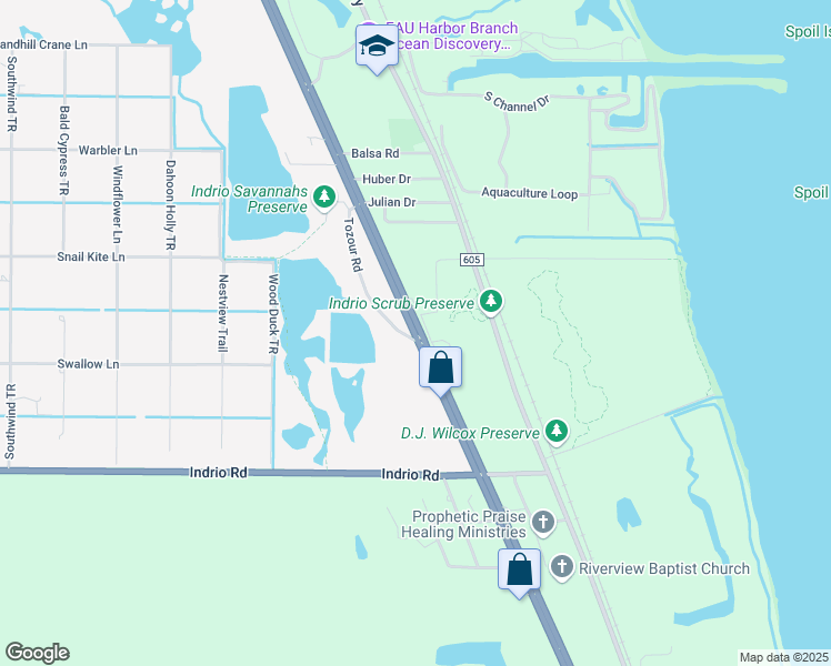 map of restaurants, bars, coffee shops, grocery stores, and more near 5021 U.S. Highway 1 in Fort Pierce