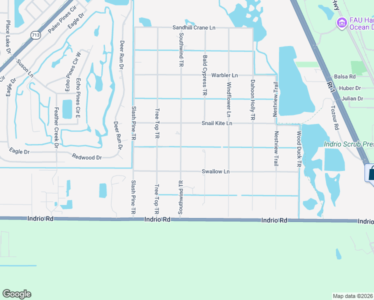 map of restaurants, bars, coffee shops, grocery stores, and more near 5090 Southwind TR in Fort Pierce