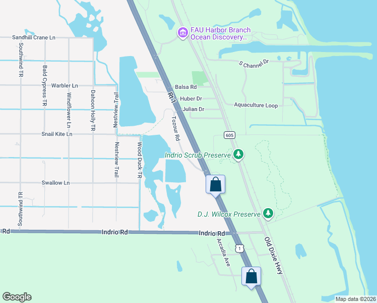 map of restaurants, bars, coffee shops, grocery stores, and more near 5145 U.S. 1 in Fort Pierce