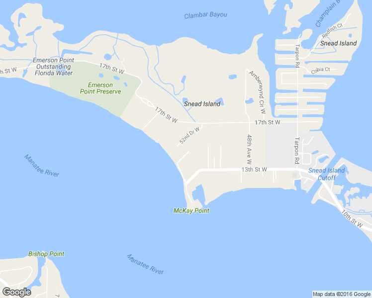 map of restaurants, bars, coffee shops, grocery stores, and more near 5206 15th Street West in Palmetto