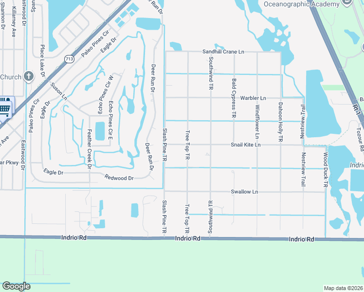 map of restaurants, bars, coffee shops, grocery stores, and more near 5201 Tree Top TR in Fort Pierce