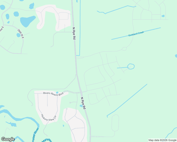 map of restaurants, bars, coffee shops, grocery stores, and more near 2354-2358 North Rye Road in Parrish