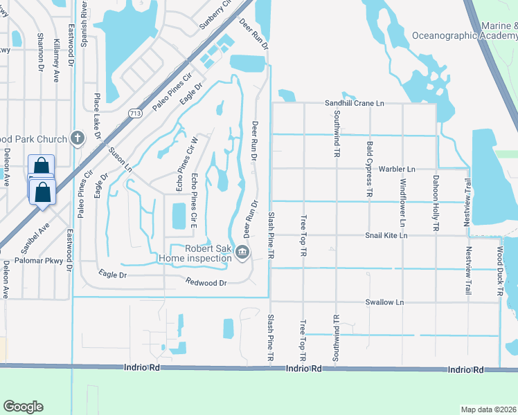 map of restaurants, bars, coffee shops, grocery stores, and more near 4104 Stone Ridge Court in Fort Pierce