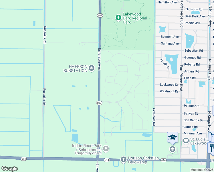 map of restaurants, bars, coffee shops, grocery stores, and more near 5359 Lugo Street in Fort Pierce