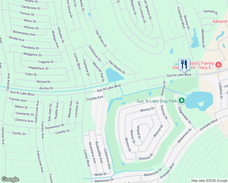map of restaurants, bars, coffee shops, grocery stores, and more near 6627 Sun N Lake Blvd in Sebring