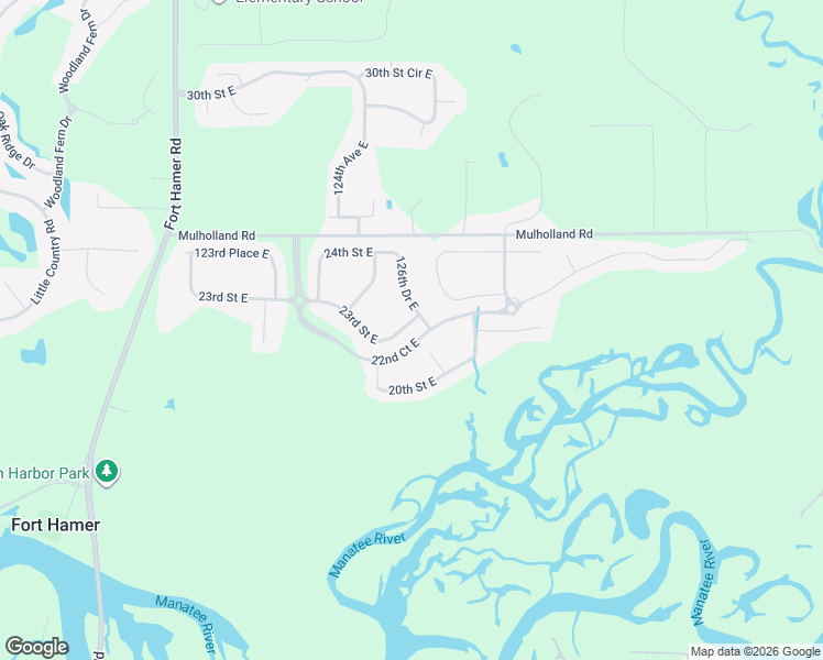 map of restaurants, bars, coffee shops, grocery stores, and more near 2305 126th Drive East in Parrish