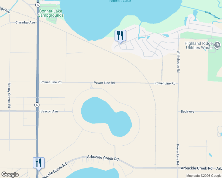 map of restaurants, bars, coffee shops, grocery stores, and more near 3113 Power Line Road in Sebring