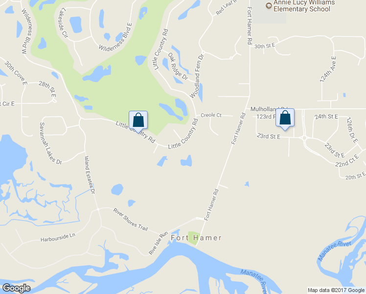 map of restaurants, bars, coffee shops, grocery stores, and more near 2362 Little Country Road in Parrish