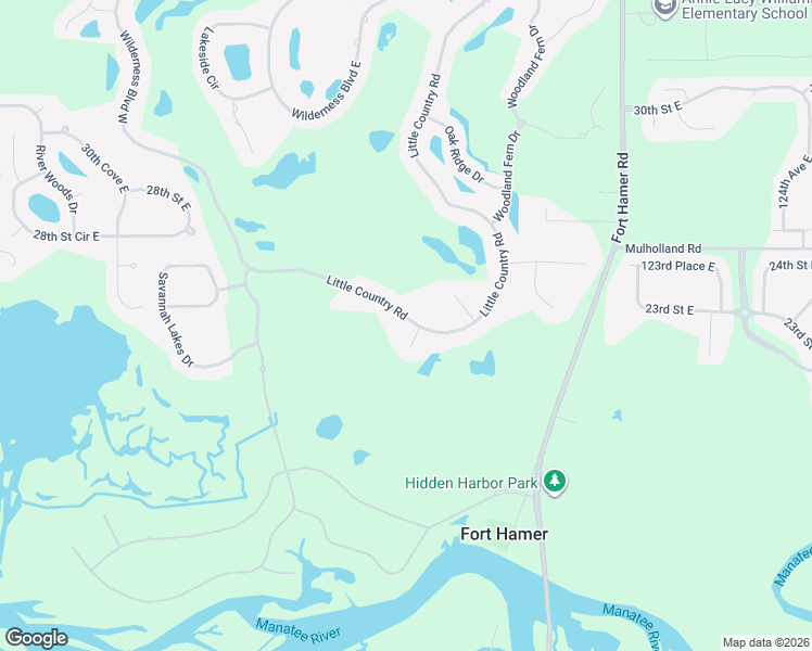 map of restaurants, bars, coffee shops, grocery stores, and more near 2330 Little Country Road in Parrish