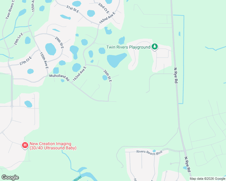 map of restaurants, bars, coffee shops, grocery stores, and more near 16307 26th Street East in Parrish