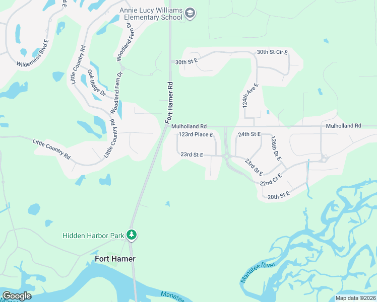 map of restaurants, bars, coffee shops, grocery stores, and more near 12250 23rd Street East in Parrish