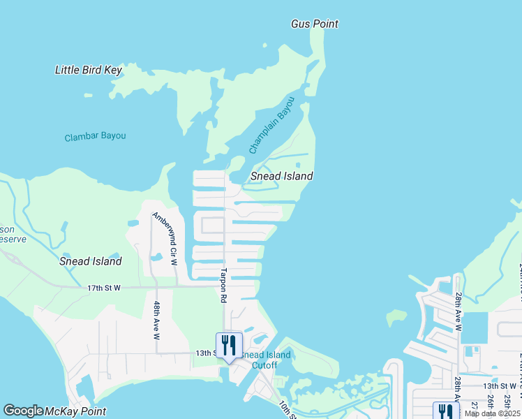 map of restaurants, bars, coffee shops, grocery stores, and more near 4104 Cobia Court in Palmetto