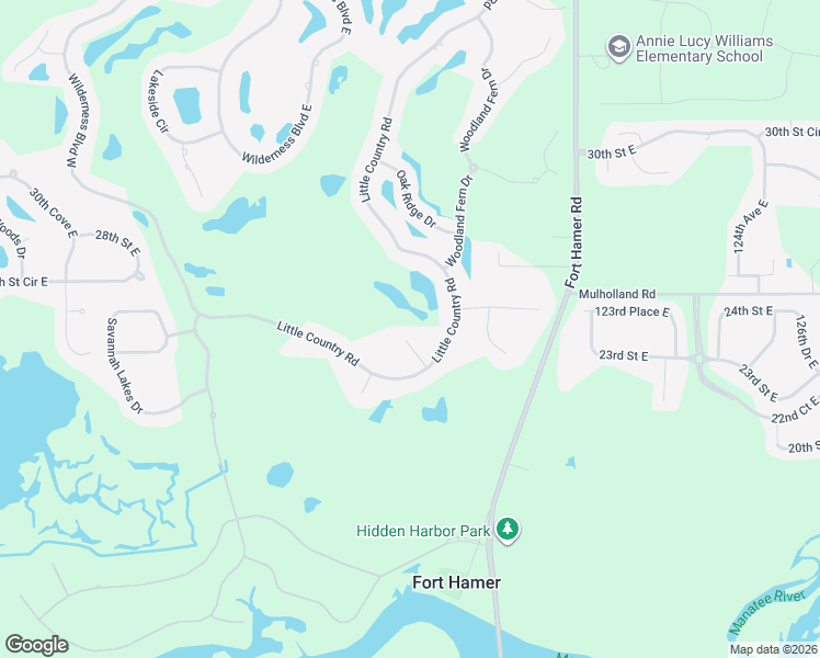 map of restaurants, bars, coffee shops, grocery stores, and more near 11901 Woodland Terrace in Parrish