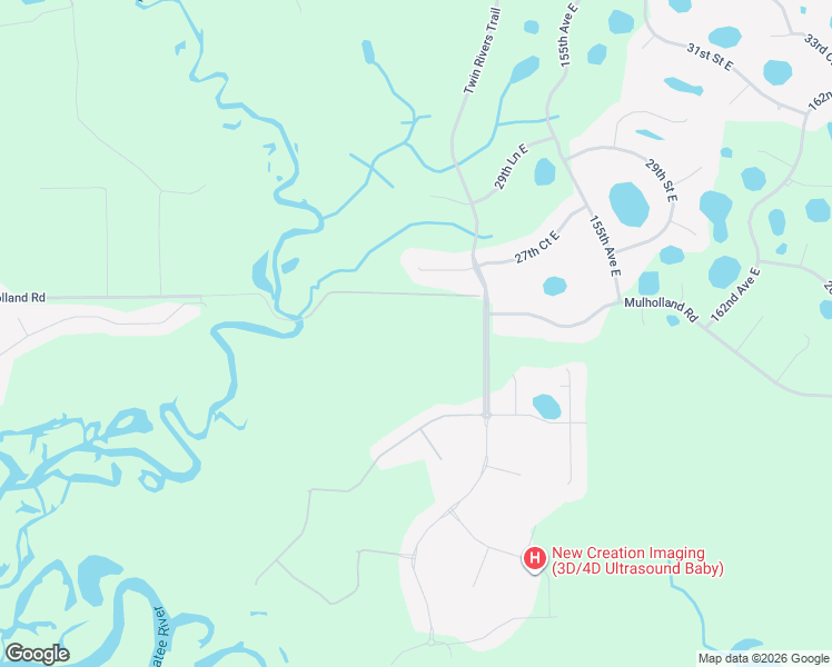 map of restaurants, bars, coffee shops, grocery stores, and more near 14501 Mulholland Road in Parrish