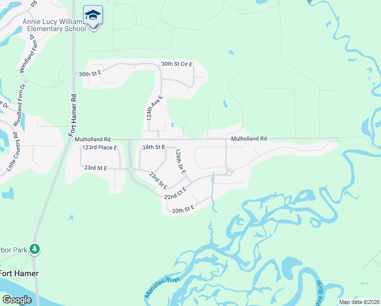 map of restaurants, bars, coffee shops, grocery stores, and more near 2338 126th Drive East in Parrish