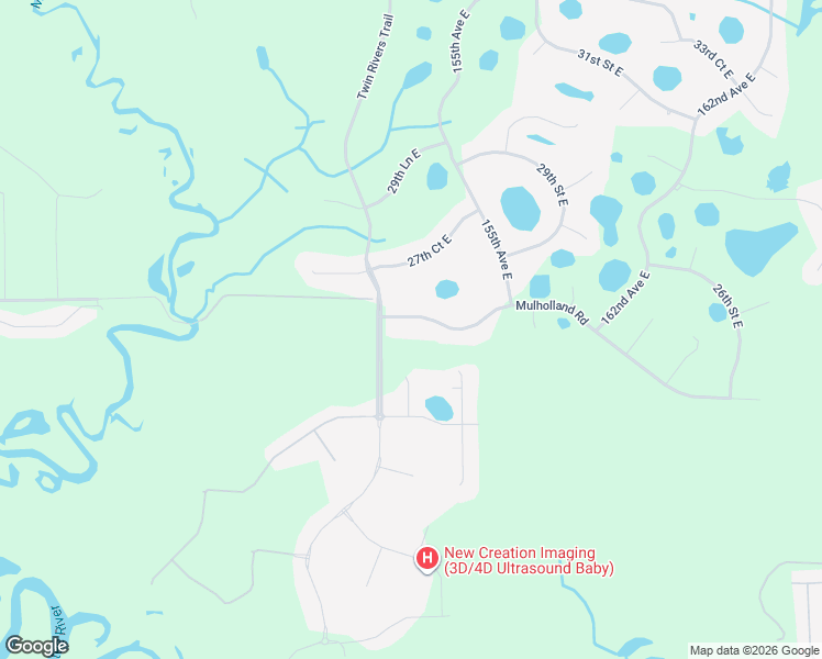 map of restaurants, bars, coffee shops, grocery stores, and more near 15421 Mulholland Road in Parrish