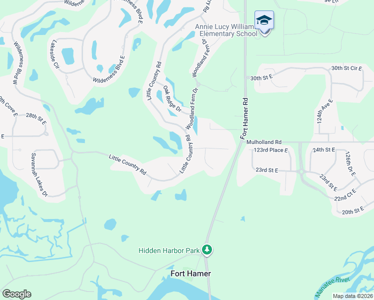 map of restaurants, bars, coffee shops, grocery stores, and more near 2405 Little Country Rd in Manatee