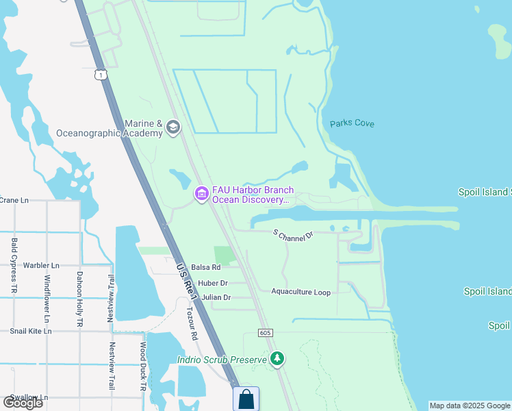 map of restaurants, bars, coffee shops, grocery stores, and more near 5600 U.S. Highway 1 in Fort Pierce