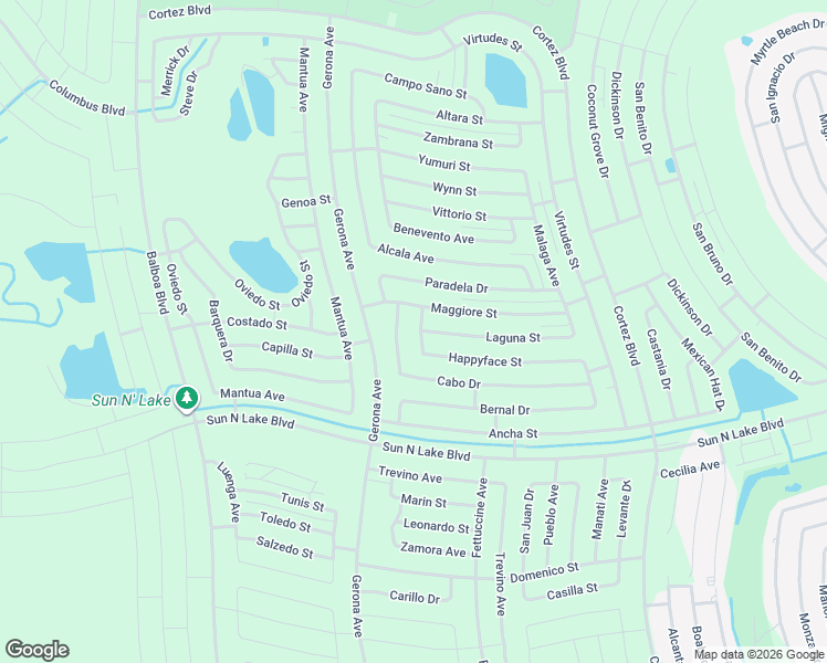 map of restaurants, bars, coffee shops, grocery stores, and more near 7417 Greco Street in Sebring