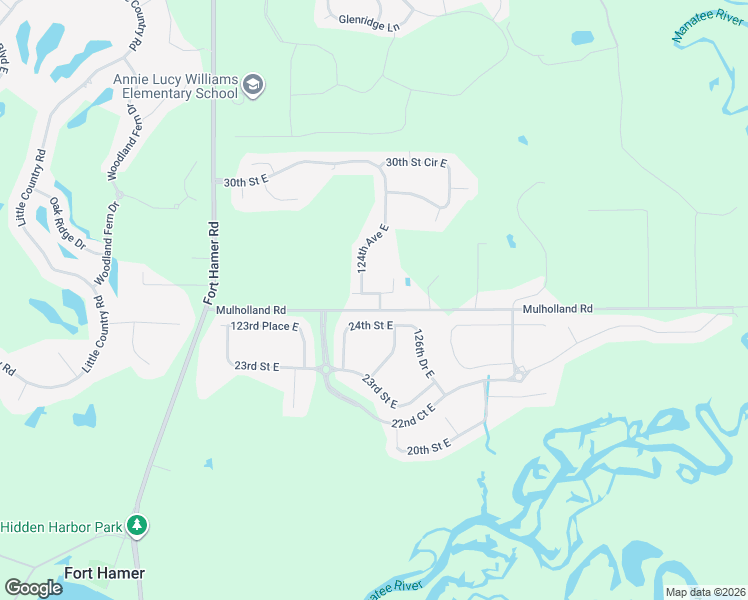 map of restaurants, bars, coffee shops, grocery stores, and more near 12423 25th Court East in Parrish