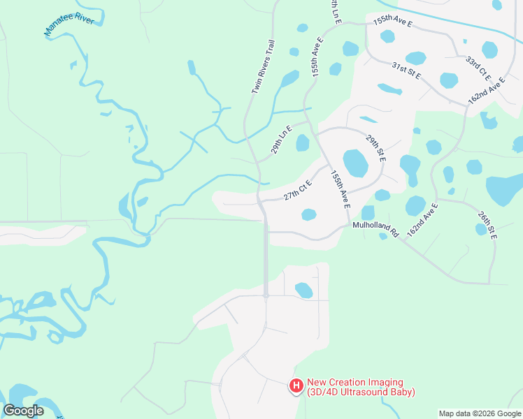 map of restaurants, bars, coffee shops, grocery stores, and more near 2602 Twin Rivers Trail in Parrish