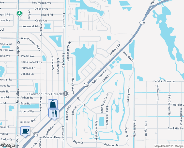 map of restaurants, bars, coffee shops, grocery stores, and more near 6135 Arlington Way in Fort Pierce