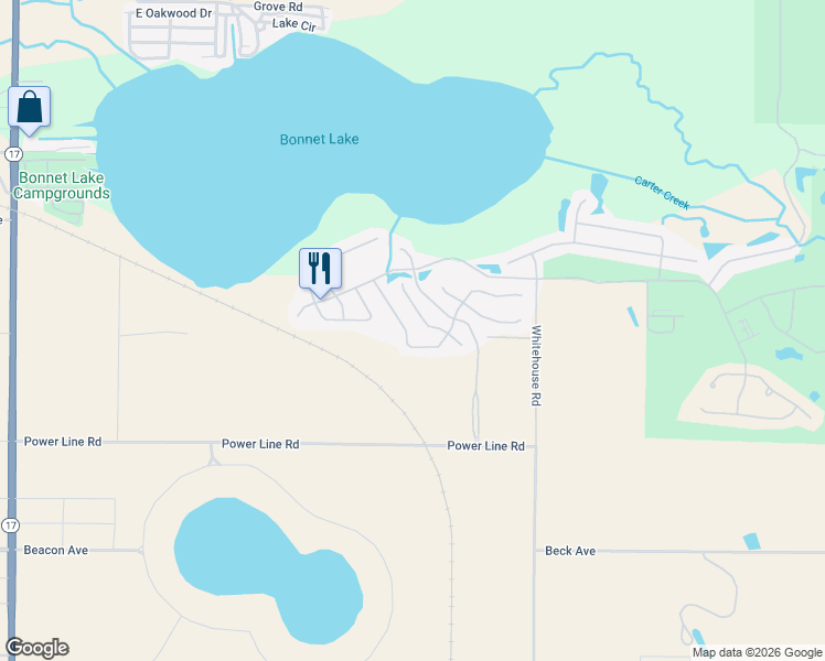 map of restaurants, bars, coffee shops, grocery stores, and more near 2855 South Dockside Drive in Avon Park