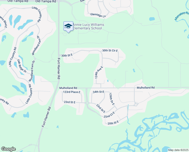 map of restaurants, bars, coffee shops, grocery stores, and more near 2607 124th Avenue East in Parrish