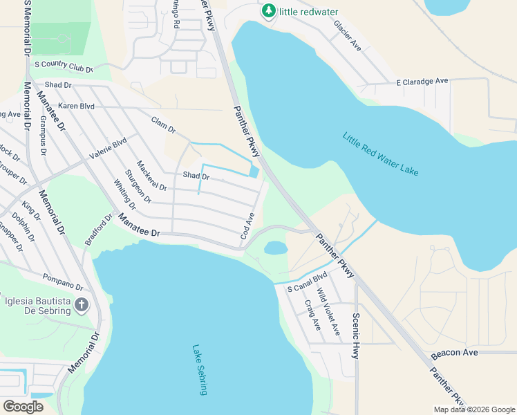 map of restaurants, bars, coffee shops, grocery stores, and more near 4612 Cod Ave in Avon Park