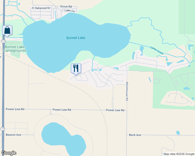 map of restaurants, bars, coffee shops, grocery stores, and more near 2855 South Dockside Drive in Avon Park