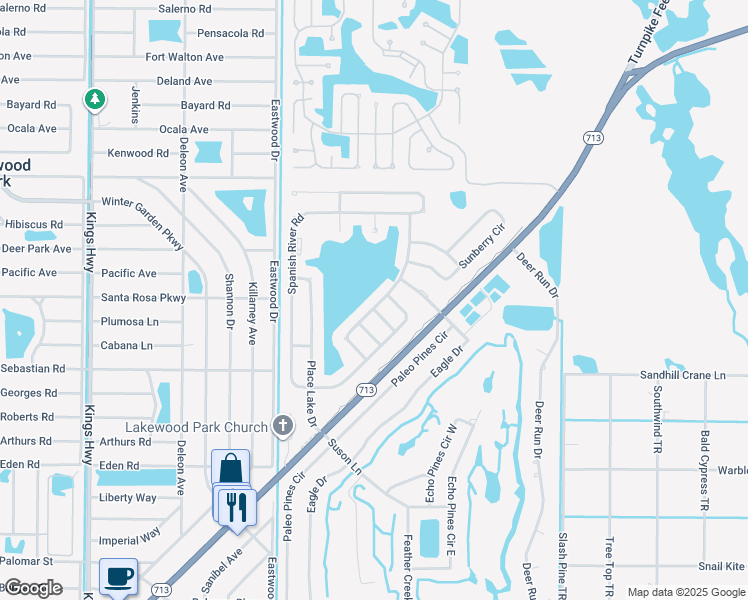 map of restaurants, bars, coffee shops, grocery stores, and more near 6120 Santa Margarito Drive in Fort Pierce