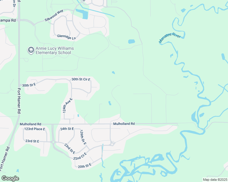 map of restaurants, bars, coffee shops, grocery stores, and more near 2934 130th Avenue East in Parrish