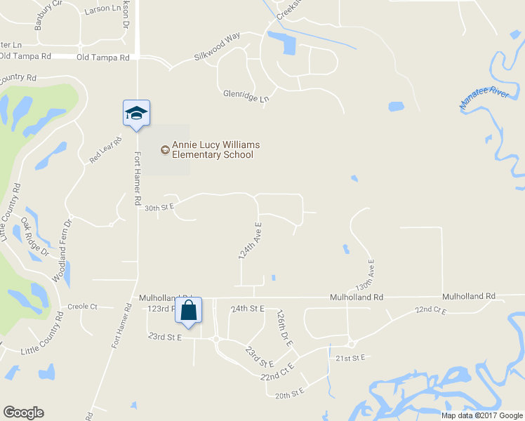 map of restaurants, bars, coffee shops, grocery stores, and more near 3012 124th Avenue East in Parrish