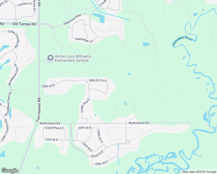 map of restaurants, bars, coffee shops, grocery stores, and more near 12534 30th Street Circle East in Parrish