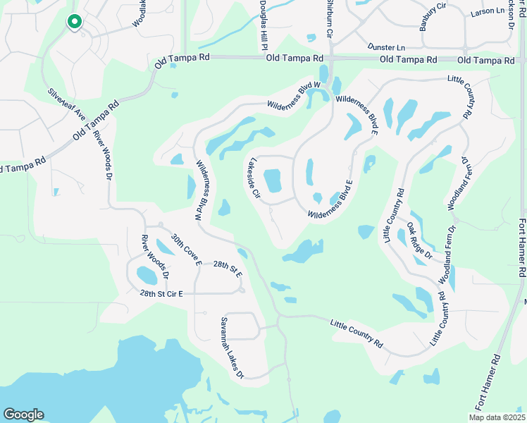 map of restaurants, bars, coffee shops, grocery stores, and more near 3013 Old Orchard Lane in Parrish