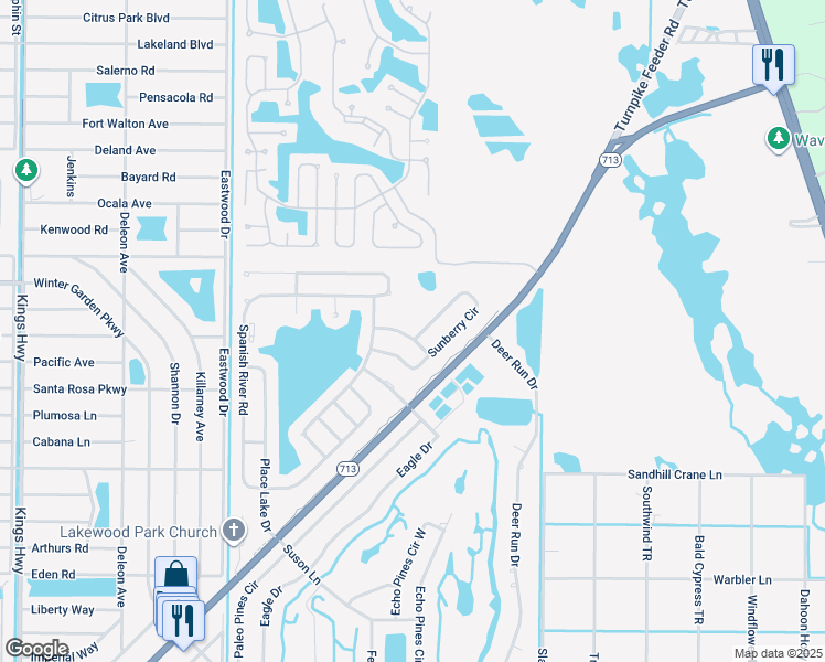 map of restaurants, bars, coffee shops, grocery stores, and more near 5718 Sterling Lake Drive in Fort Pierce