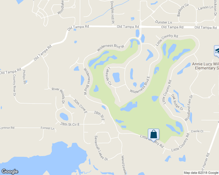 map of restaurants, bars, coffee shops, grocery stores, and more near 3117 Lakeside Cir in Manatee