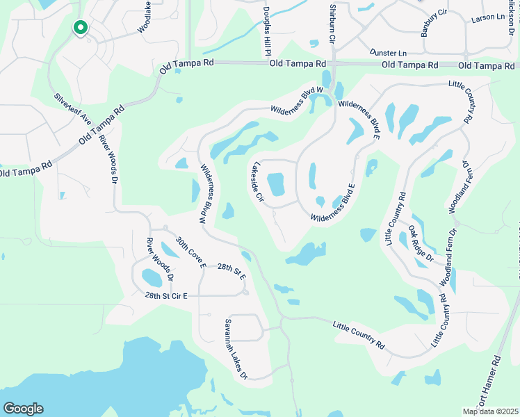 map of restaurants, bars, coffee shops, grocery stores, and more near 3013 Old Orchard Lane in Parrish