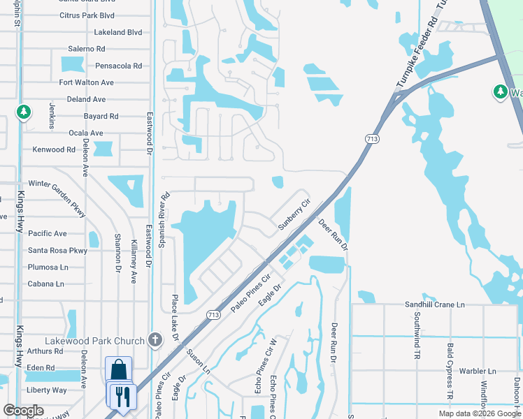 map of restaurants, bars, coffee shops, grocery stores, and more near 5730 Sterling Lake Drive in Fort Pierce
