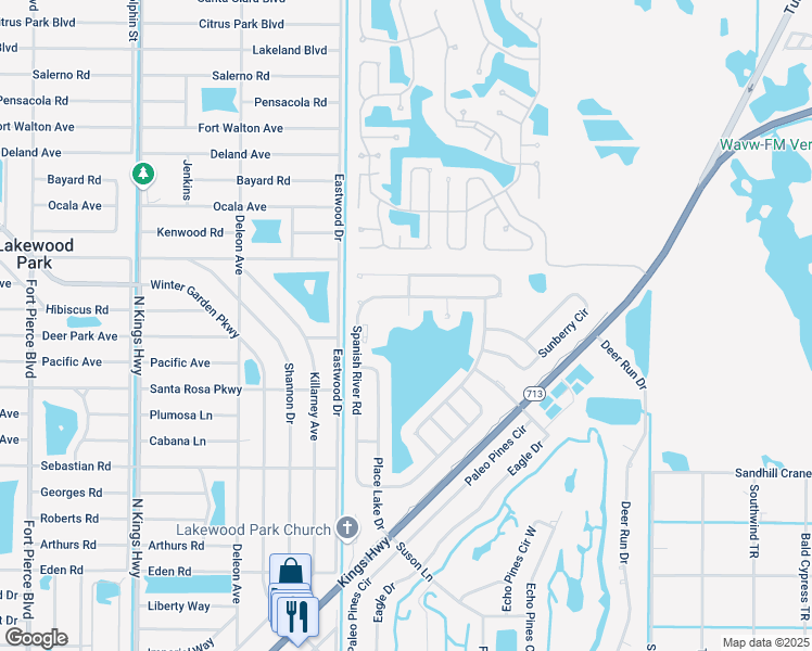 map of restaurants, bars, coffee shops, grocery stores, and more near 5903 Nicole Lane in Fort Pierce